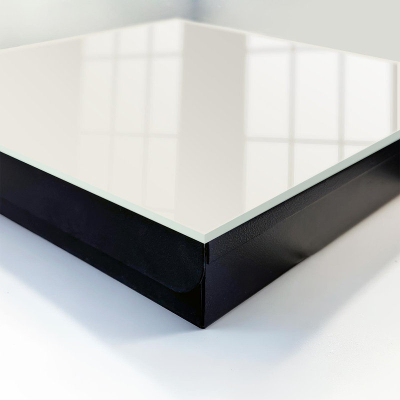Key storage box, Opens to the right, 30x30x5, White, Minimalist solid backgroundGray color, 