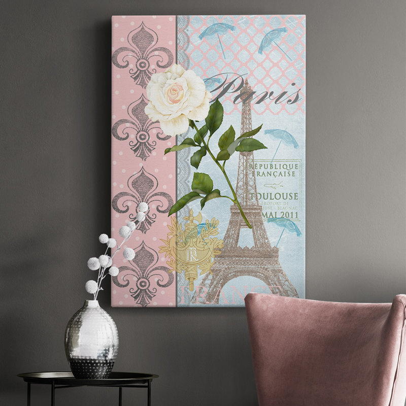 "La vie en rose II", impression sur toile tendue, H 12 po x l 8 po x P 1 po