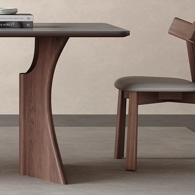 Stable Matte Slate Dining Table Sets., 29.53"H x 62.99"L x 31.5"W
