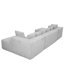 Canapé modulaire en forme de U 130 po - Chaise longue réversible 4 places, canapé personnalisable en velours côtelé gris-599523111