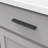 Streamline Collection Rectangular Pull - 5-1/16" Center to Center Cabinet Pull Flat Onyx - Contemporary Hardware for Drawers & Cabinets-111202165-36901240