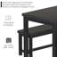Ensemble de table de salle à manger pour 4 personnes, ensemble de table de cuisine avec 2 bancs de salle à manger, ensemble de table de salle à manger rectangulaire 3 pièces pour 4 personnes, mobilier de cuisine peu encombrant pour coin-repas, apparte-428294810-428294788-428294791
