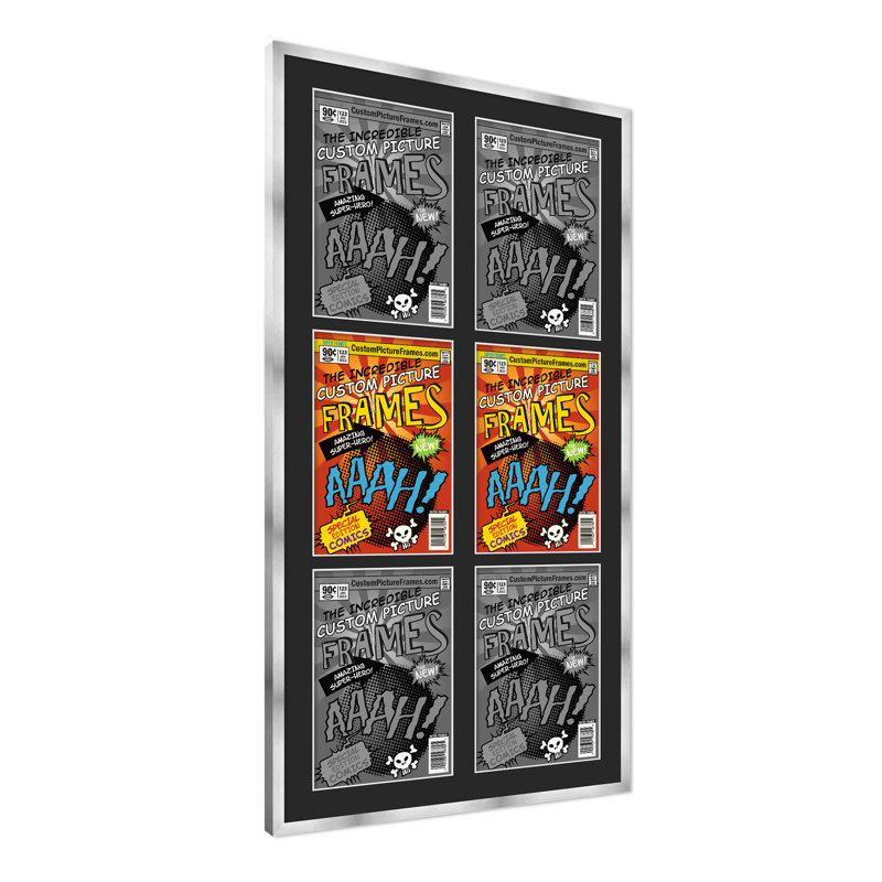 Cadre photo Collage, Argent / noir, 20 po x 38,5 po, 6,875 po x 10,5 po