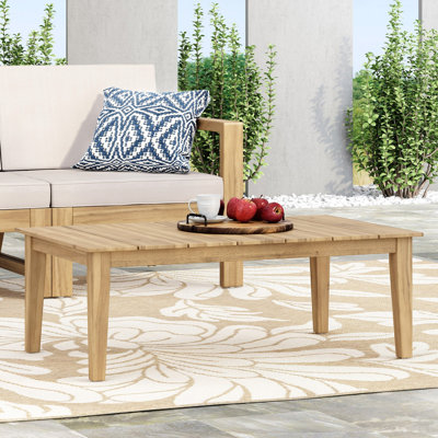 Acacia Wood Outdoor Coffee Table
