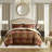 4 Piece Brown Comforter Set Brown-119181215-119181213