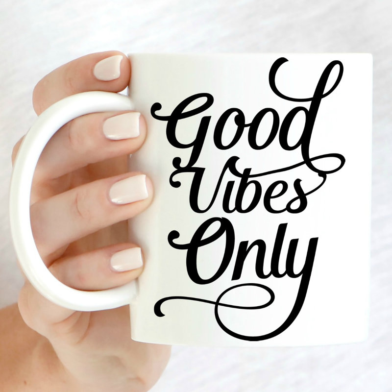 Grande tasse à café 11 oz good vibes only