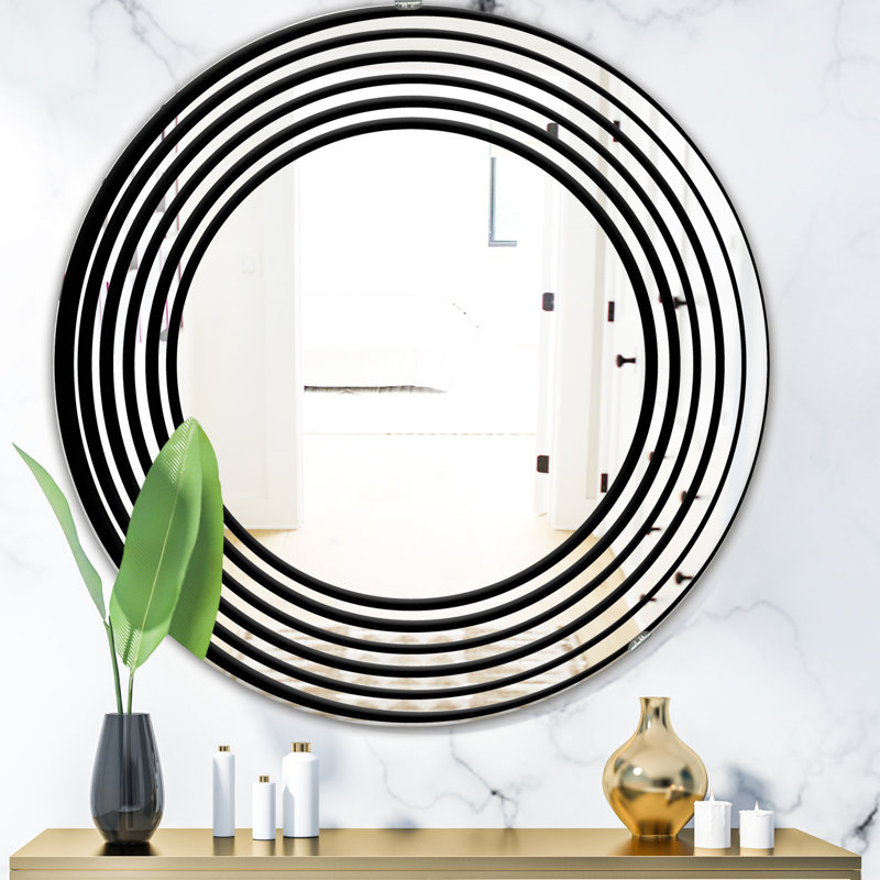 Miroir d'appoint abstrait, H 31,5 po x l po