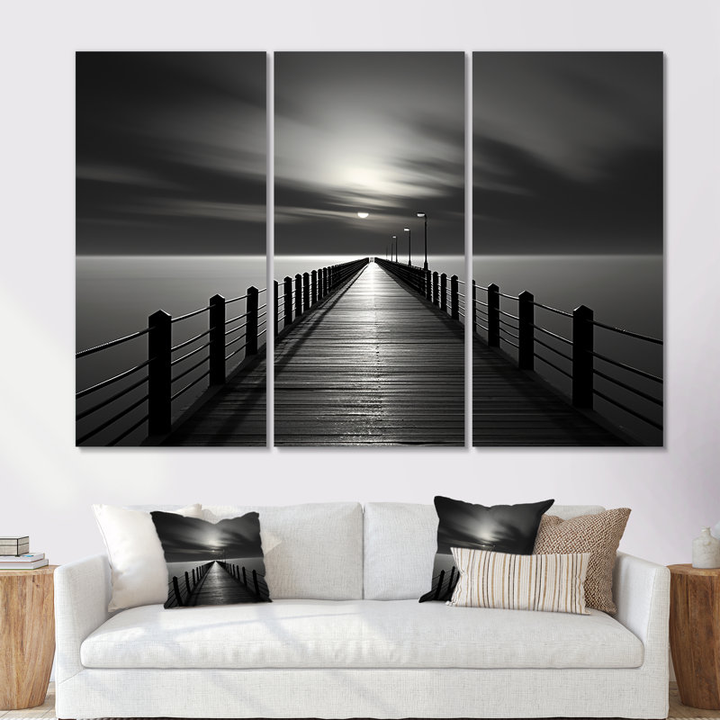 «Bridge To Nowhere Scenery III», ensemble d'art sur toile, Toile tendue, H 32 po x l 48 po x P 1 po