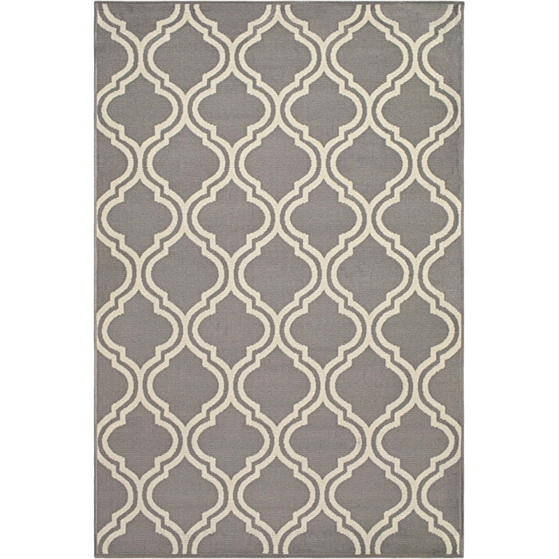 Hunfredo Modern Geometric Moroccan Trellis Machine Woven Indoor Area Rug, Rectangle 5' x 8'