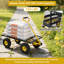 Chariot de jardin robuste avec pneus gonflables, capacité de 660 lb