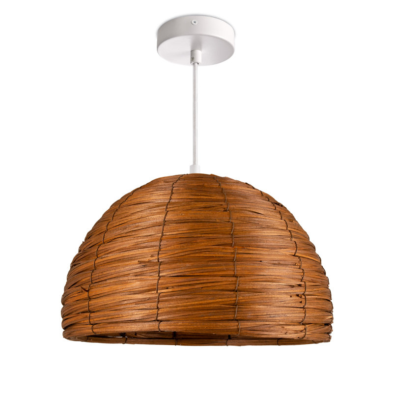 Potlatch 1 - Light Dome Pendant, Brown, White