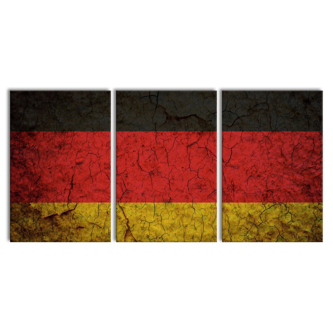 3-tlg. Leinwandbilder-Set German Flag