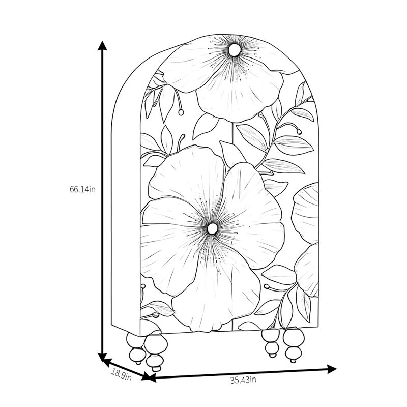 Armoire moderne à fleurs