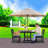 Space Saving Patio Dining Sets, Hdpe 3 Piece Modern Bistro For Patio