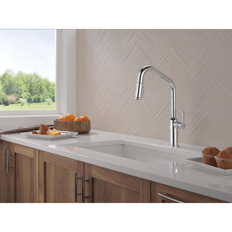 Single Handle Pull-Down Kitchen Faucet, Lumicoat Chrome