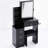 Black Entryway Desk And Stool - 2 Ac & , Touch Control Led Mirror With , American Style Small Space- Vanity Table Chair , + Power Station, Sliding Mirror, Option, ,-1752771151