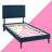 Modway Camille Fabric Platform Bed with Squared Tapered Legs-79311391-79311362