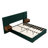 Upholstered Size Bed Frame Of Velvet Tufted Headboard With Floating Nightstand LED/USB Built-In,-1781128975