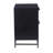 2-Drawer Solid Wood Nightstand with Cane Fronts-1563262683