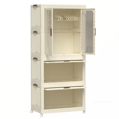 Armoire portative polyvalente avec plusieurs options de rangement et une fabrication durable