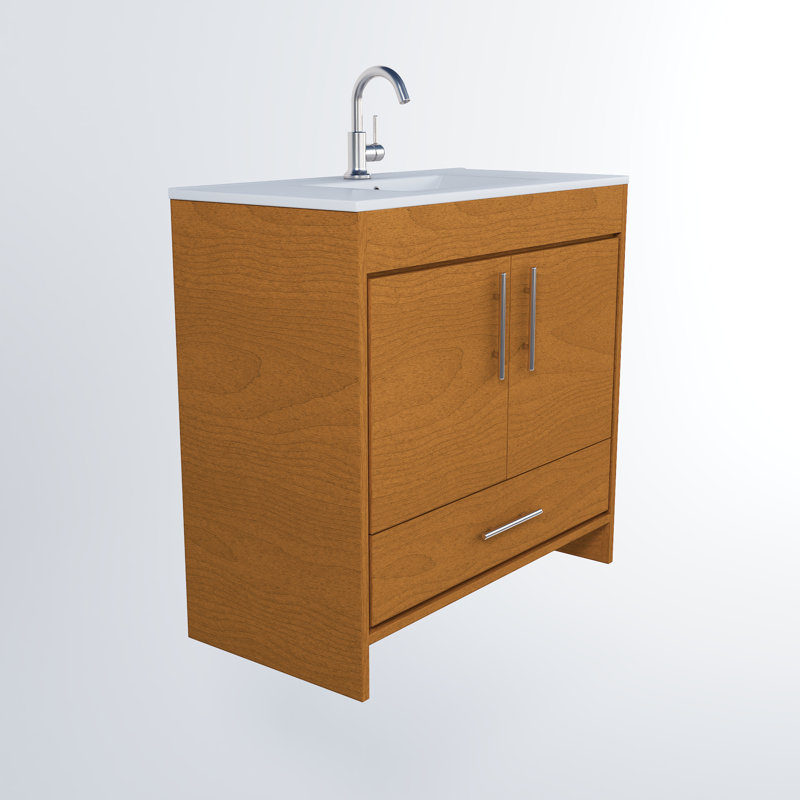 Ensemble de meuble-lavabo simple 36 po Sallisaw, Érable miel