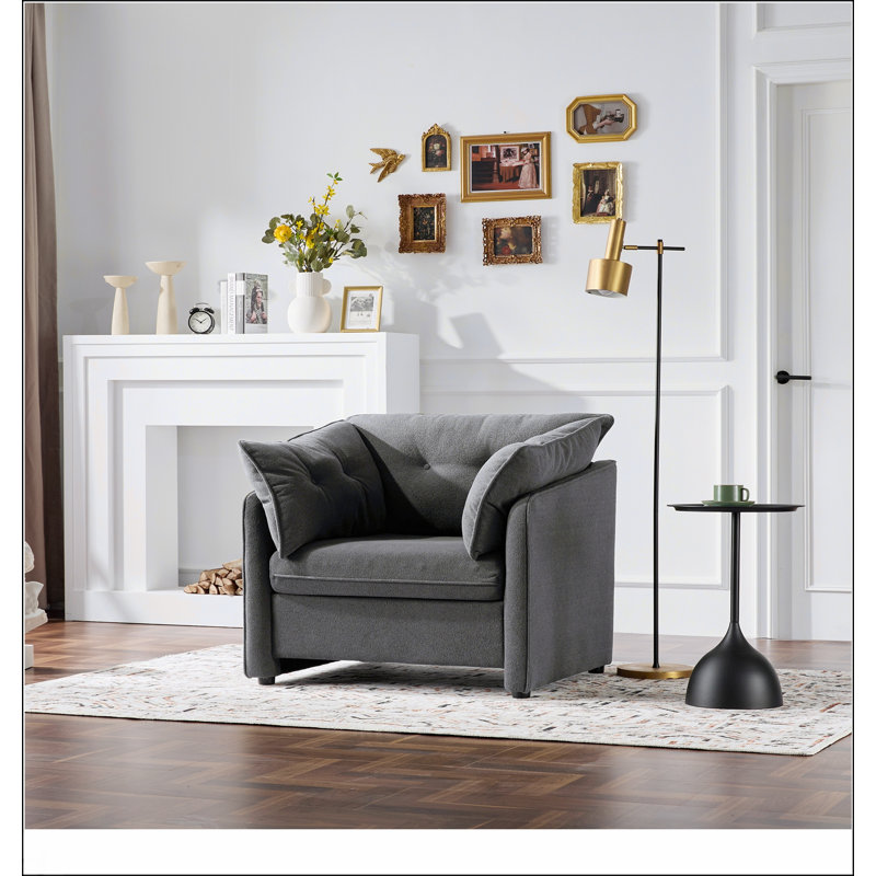Fauteuil surdimensionné confortable avec revêtement en chenille douce pour une détente ultime et un style moderne