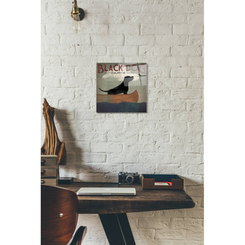 «Black Dog Canoe» par Ryan Fowler - impression non encadrée, H 12 po x l 12 po x P 0,13 po