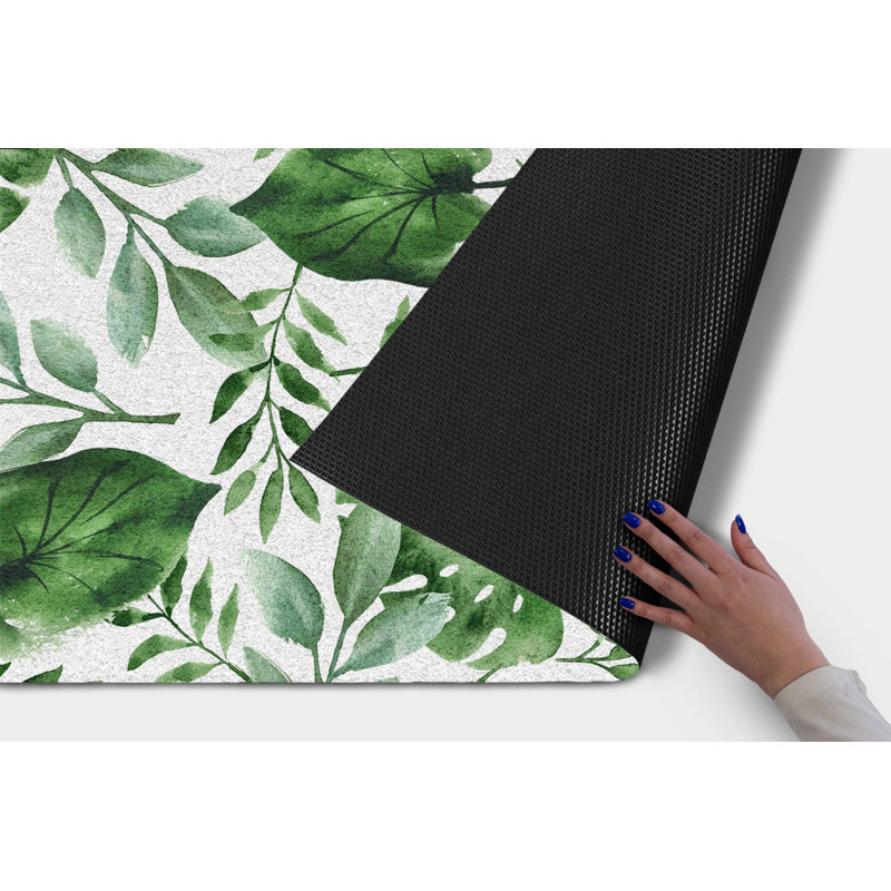 Non-Slip Floral Outdoor Doormat
