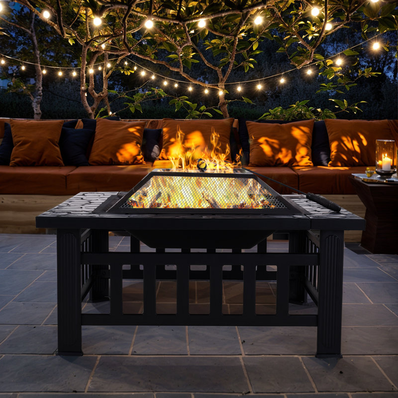 Okemia Square Cast Iron Fire Pit