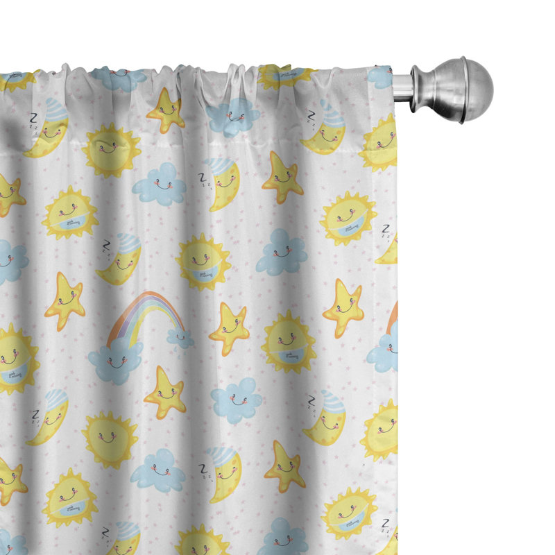 Semi-Sheer Rod Pocket Curtain Panels, 28" x 95"