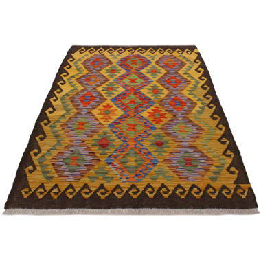 Kendall Geometric Indoor / Outdoor Tan Area Rug Mistana Rug Size: Rectangle 4' x 6