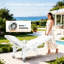 Chaise longue de piscine réglable et imperméable à l'eau avec roulettes et chaise longue inclinable-121687894