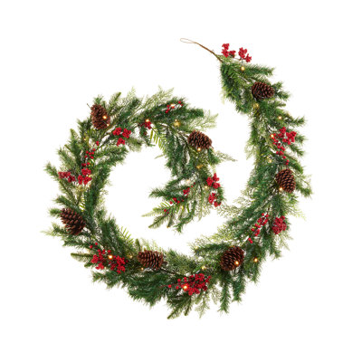 70cm Lighted Faux Garland with Lights