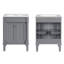 Armoire de meuble-lavabo simple 24 po avec lavabo de comptoir et grandes tablettes de rangement à 2 niveaux-2140805762-2141138965