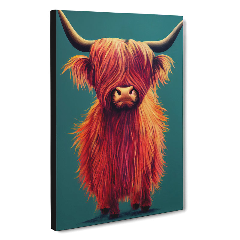 An Awesome Highland Cow - Wrapped Canvas, 60cm H x 40cm W x 3cm D