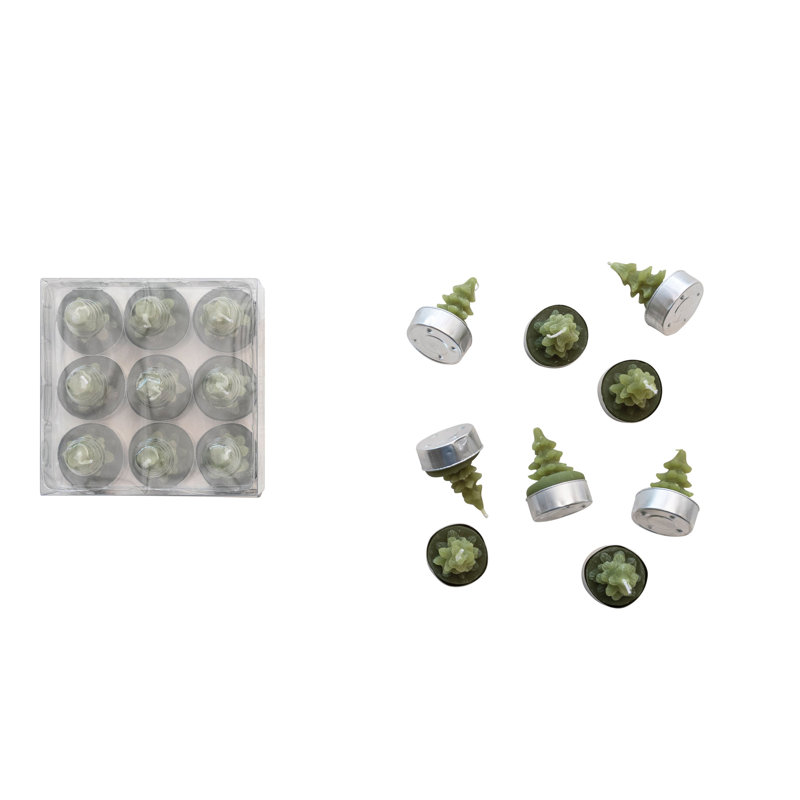 Bougies chauffe-plat non parfumées, Vert cèdre