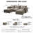 99" Sectional Modular Sofa With Storage-480650541