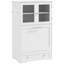Dog Food Storage Cabinet, Dog Feeding Station with Two Storage Cabinets, 2 Elevated Dog Bowls for Feeding & Watering