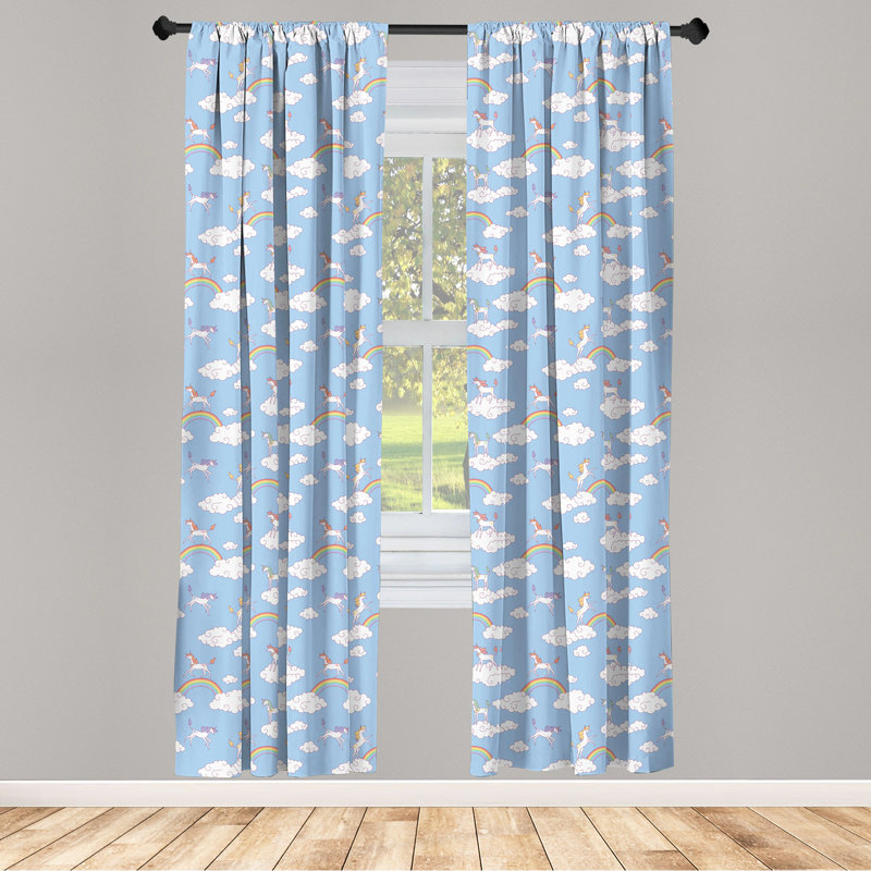 East Urban Home Semi-Sheer Rod Pocket Sliding Panel, 28" x 63"