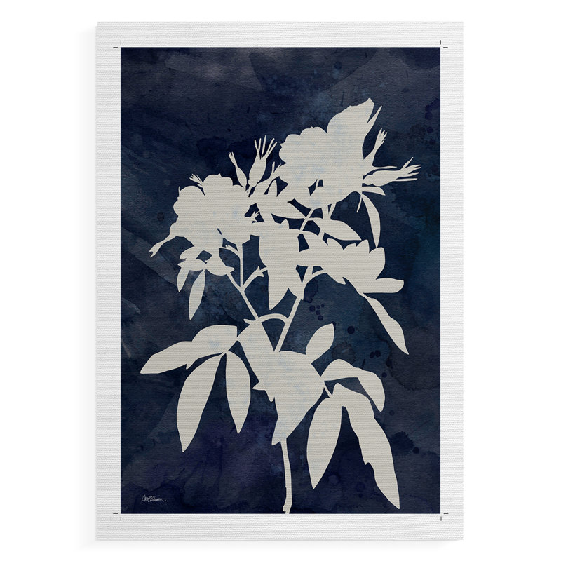 Indigo botanique I revisité - reproduction de toile seulement - non encadrée