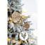 Ensemble de 12 cercles suspendus en bois 6 "x 6" avec coupe de flocon de neige, décorations d'arbre de Noël suspendues pour des décorations de fêtes