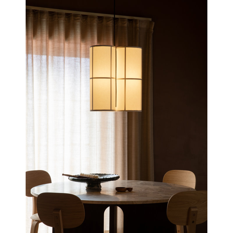 Hashira 3 - Light Pendant, 23.6" H x 14.6" W x 14.6" D, Raw