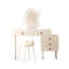Coiffeuse avec miroir lumineux, 5 tiroirs, 1 chaise