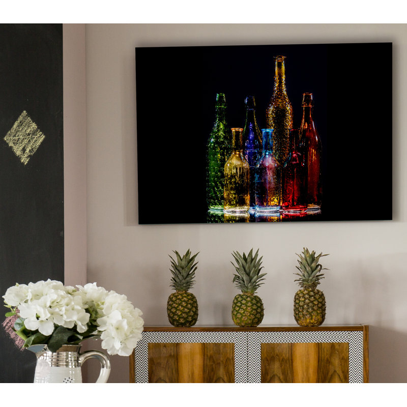 " Vibrant Glass Symphony ", 24" H x 36" W x 1.5" D