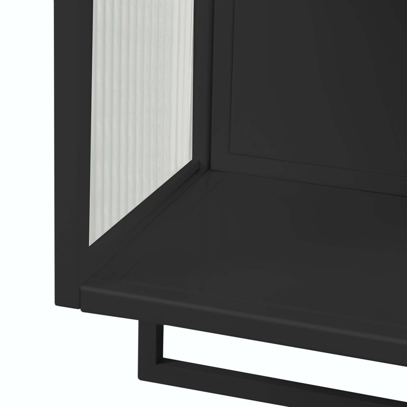 Cleother Iron Bathroom Cabinet, Black