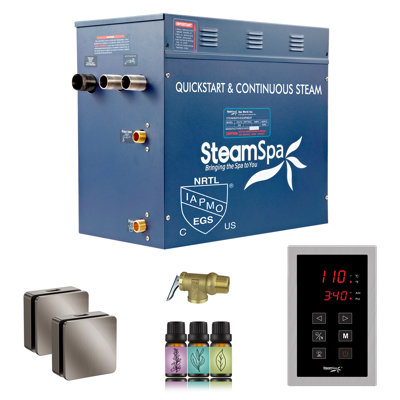 Oasis Series 12KW Steam Bath Generator With Continuous Steam Plus Easy Touch Pad