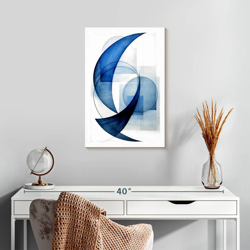 Avery Dynamic Blue Circles II, 24" H x 16" W