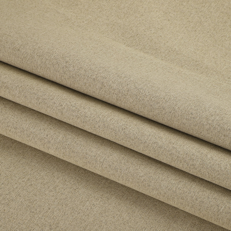 Thicken Blackout Curtains Faux Linen Pattern Window Drapes Thermal Isolate Functional Heading Curtains, 52" W x 96" L