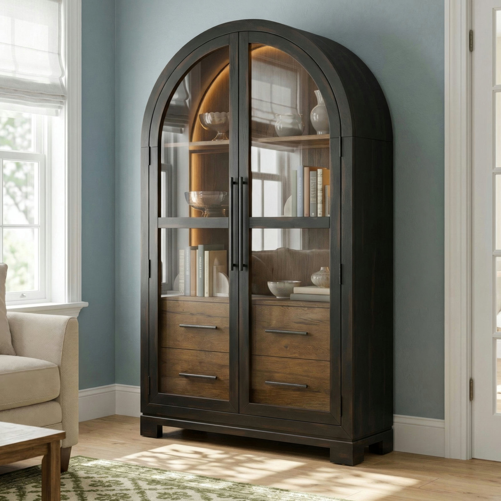 Billie Oak Accent Cabinet