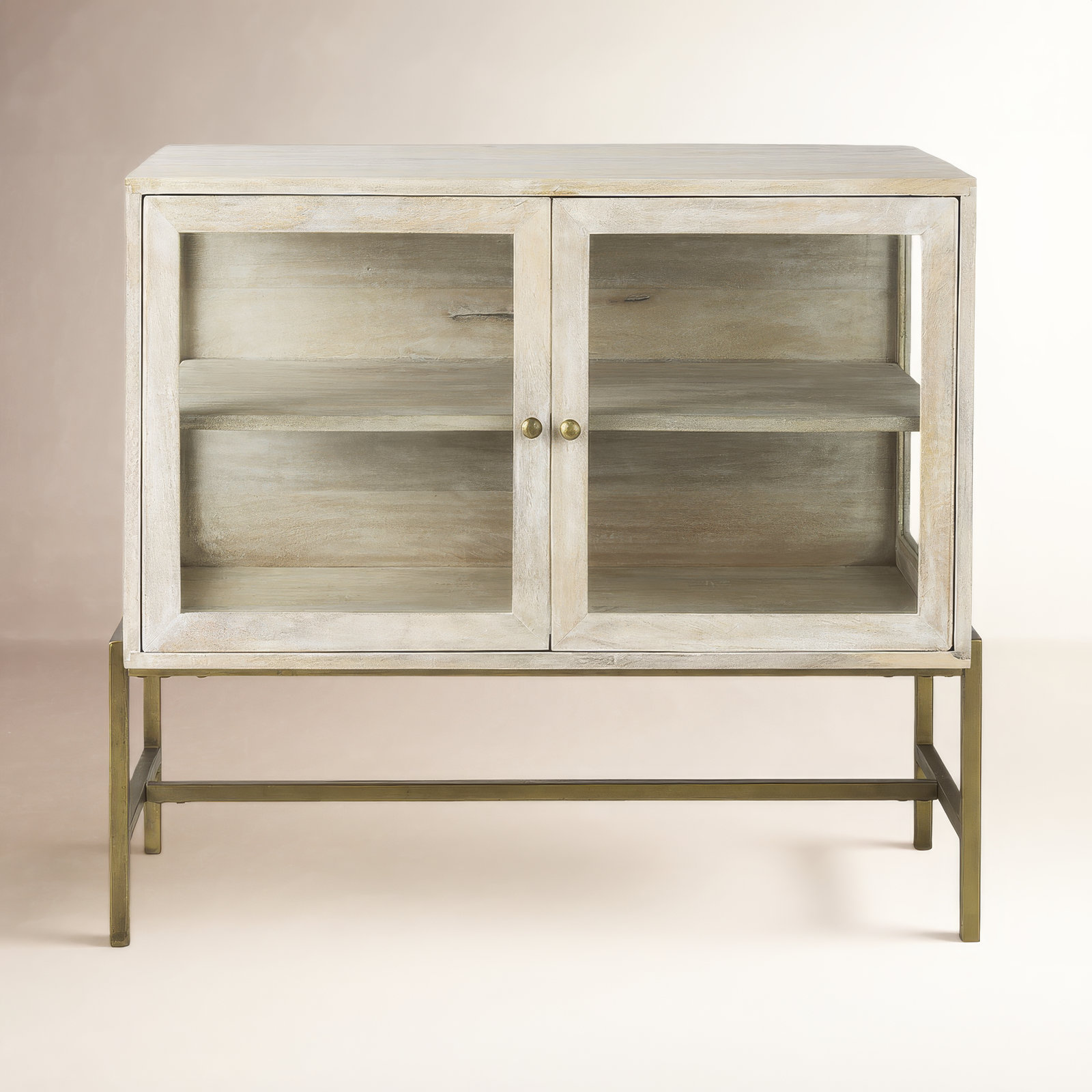 Warner Solid Wood Storage Cabinet, White